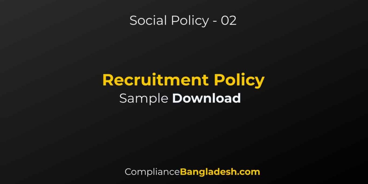 Recruitment Policy | Download | Policy No 02