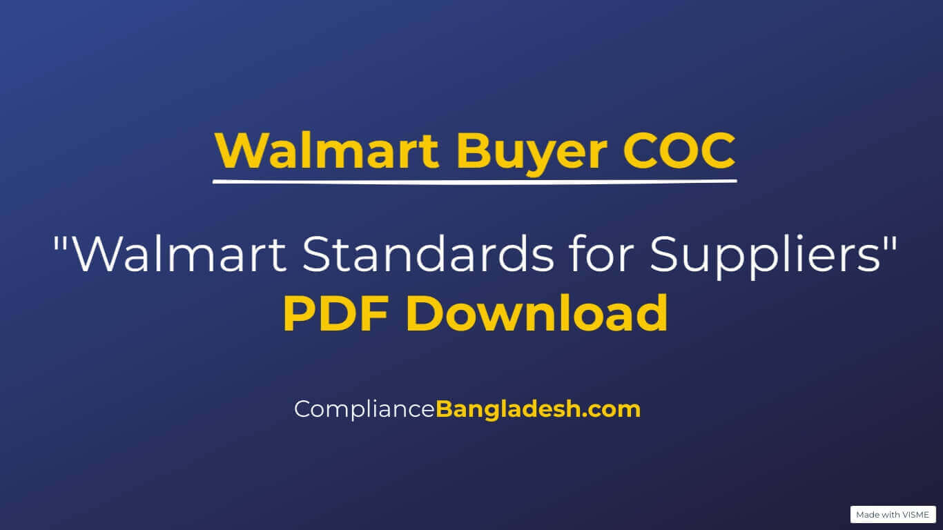 Walmart Standards for Suppliers | COC | PDF Download
