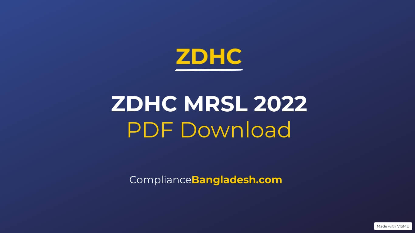 ZDHC MRSL 2022 | Version 2.0 | PDF Download