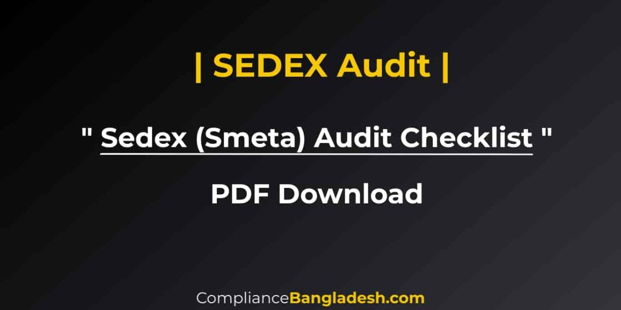 Sedex Audit Checklist | Smeta Audit | PDF Download