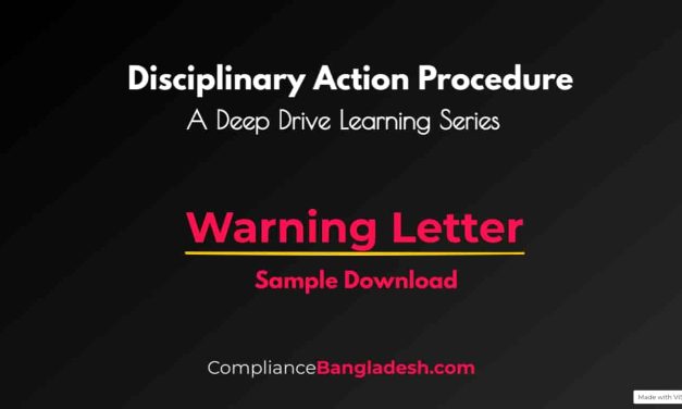 Warning letter for employee | Bangla | Sample Download