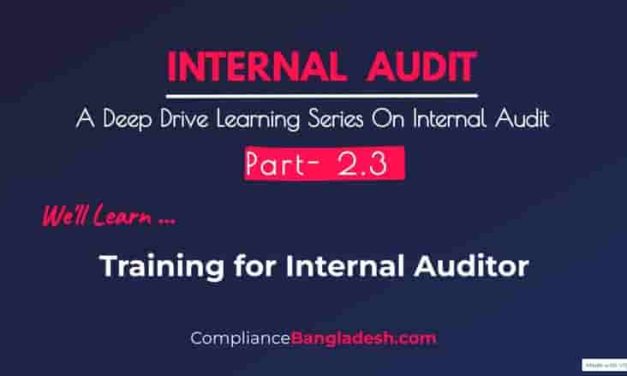 Training for Internal Auditor | Internal Audit | Post no 04