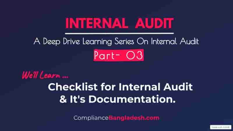 Internal audit checklist | Post No 05