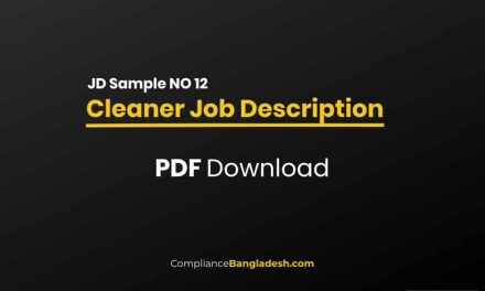 Cleaner Job Description | Download | JD No 12