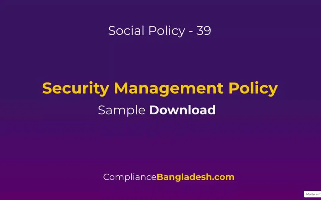 Resign Letter Format | Resign letter bangla | English | Download 2 Security Management Policy Download | Policy No 39
