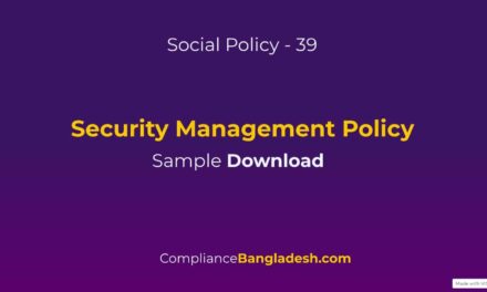 Security Management Policy Download | Policy No 39