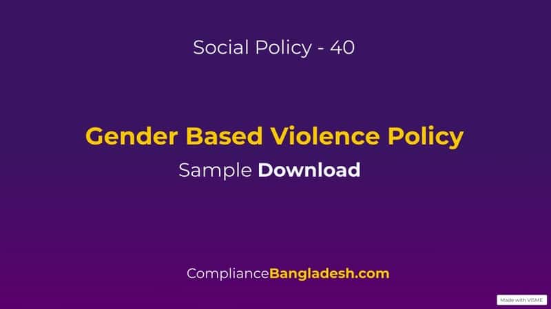 Gender Based Violence Policy Download | Policy No 40